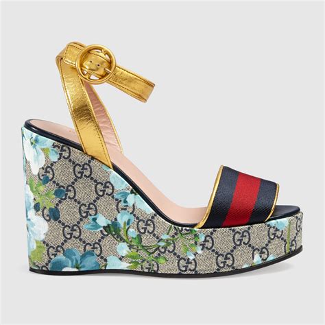 gucci wisteria wedge sandals|Gucci slides for women.